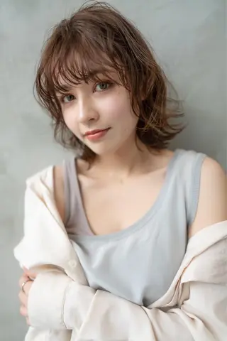 ミディアム カラー 韓国ヘア 店長NEGIのヘアスタイル