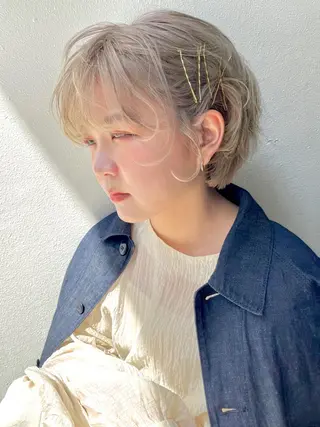 ショート カラー パーマ ヘアアレンジ 溝口 ひなこのマツエク・マツパデザイン