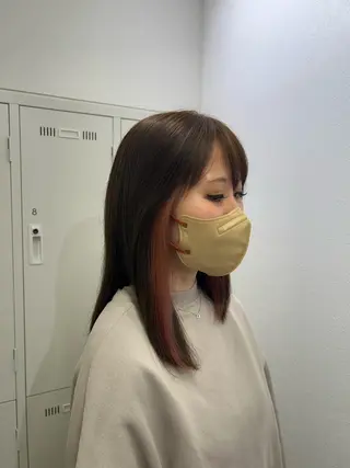 セミロング カラー カラーモデル🎀 アイラッシュ/YUIのマツエク・マツパデザイン