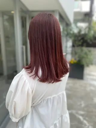 セミロング クニモトハルナ ボブ/柔らかカラーのヘアスタイル