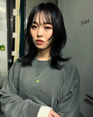 ミディアム ハッシュカット カシマハヤトのヘアスタイル