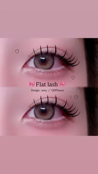マツエク・マツパ 🎀束感/上下エク/ 𝙍𝙐𝘼 🎀のマツエク・マツパデザイン
