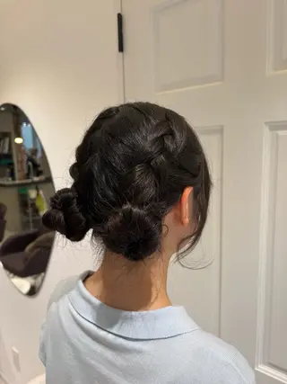 ロング ヘアアレンジ Wカラーヘアアレンジ さあやのヘアスタイル