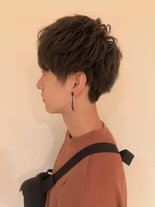 ショート パーマ メンズ マンツーマン半個室 tamuraのヘアスタイル