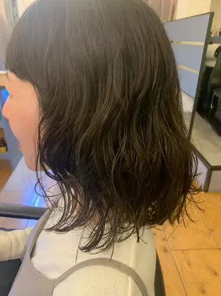 ミディアム カラー パーマ Lagom なかだのヘアスタイル