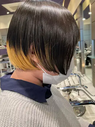 ショート カラー スキバサミを使わない カット🌼唯🌼のヘアスタイル