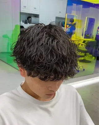 ショート パーマ メンズ メンズパーマ 新宿 yudaiのヘアスタイル