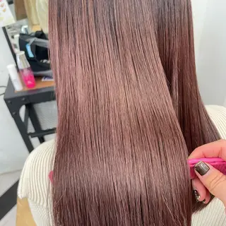 ミディアム カラー パーマ ヘアアレンジ メンズ キッズ ネイル マツエク・マツパ アイブロウ mona/ ストレートスタイル✨のヘアスタイル