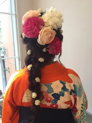 ロング ヘアアレンジ レイヤーカット✂️ 横浜No1♡下鳥翔子のヘアスタイル