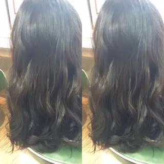 ミディアム セミロング カラー パーマ 🟦髪質改善6年 💊YAMAMOTOのヘアスタイル