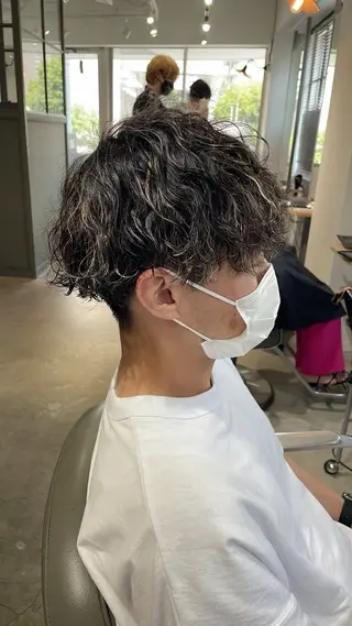 ショート パーマ メンズ メンズ特化/お任せ可 矢場町/モモコ🍑のヘアスタイル