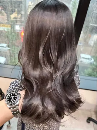 ミディアム ✨透明感カラー/縮毛 恵比寿HAYATO✨のヘアスタイル