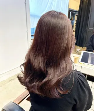 セミロング カラー ヘアアレンジ 🎀暖色カラー🎀 ♡yurika♡のヘアスタイル