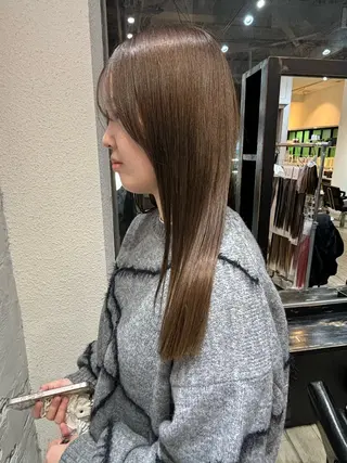セミロング 海外風ヘア 野田光也のヘアスタイル