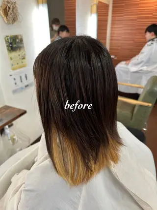 ミディアム カラー 💜推しインナー カラー/菊池柊真💜のヘアスタイル