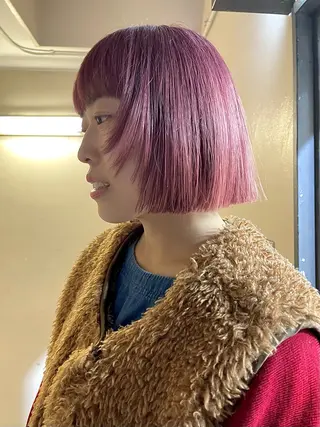 ミディアム カラー 安部佑哉/ハイトーン /レイヤー/ブリーチのヘアスタイル
