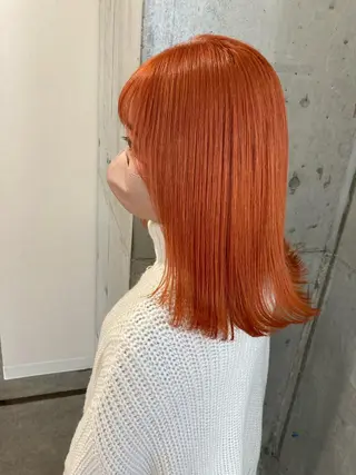 ミディアム カラー 髪質改善.縮毛矯正 ×韓国ヘアyukiのヘアスタイル