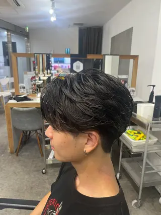 ショート パーマ メンズ フェザーパーマ原宿 fifth 凜空のヘアスタイル