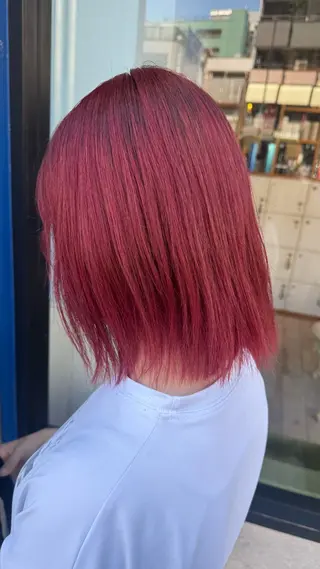 カラー 艶カラー👾ブリーチ なし暖色👾ユースケのヘアスタイル