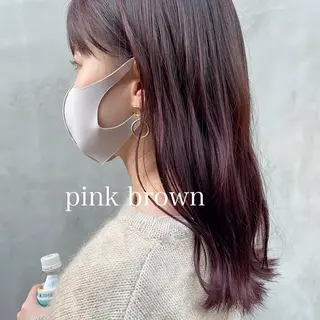 セミロング カラー パーマ ヘアアレンジ メンズ キッズ ネイル マツエク・マツパ インナーカラー/ KANAのヘアスタイル