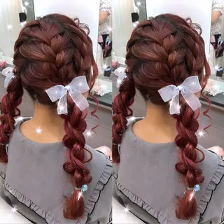 セミロング ヘアアレンジ lien ヒジリのヘアスタイル