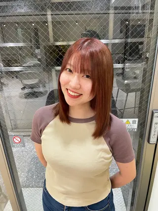 ロング カラー まるやま ひなこ/艶髪カラーのヘアスタイル