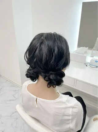 ミディアム ヘアアレンジ ヘアセット専門店 Rのヘアスタイル