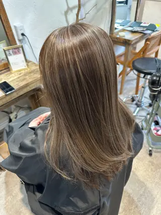 ロング カラー 美髪質改善✨ 縮毛矯正✨HIDEのヘアスタイル