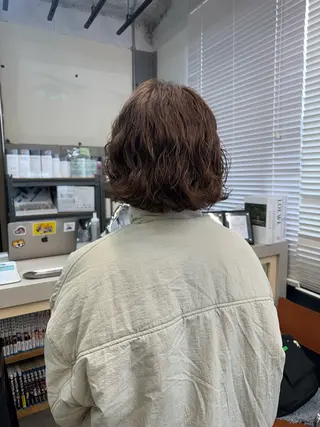 ショート カラー パーマ 早瀬裕之 パーマのヘアスタイル