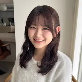 カラー りな🪽カット /縮毛/透明感カラーのヘアスタイル