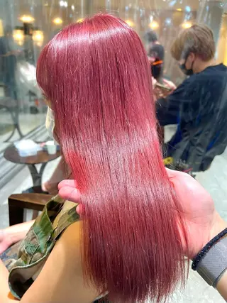 セミロング カラー ヘアアレンジ 🌈インナーカラー ‘ショウマ’🌈のヘアスタイル
