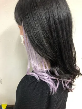 カラー ダブルスキルエクステ /羽エクステ白石宇由のヘアスタイル