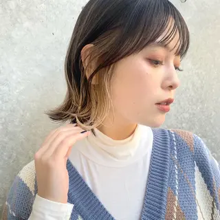 ショート カラー レイヤー専門家 ダブルカラー修のヘアスタイル