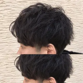 ショート カラー パーマ ヘアアレンジ メンズ キッズ ネイル マツエク・マツパ M字・前髪割れ 改善メンズ特化/栢沼のヘアスタイル