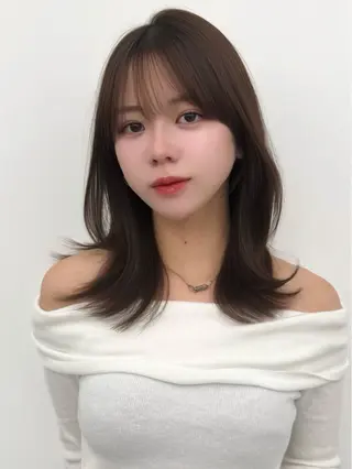 ミディアム カラー ヘアアレンジ 顔周り&ミディアム 特化/池袋/kokiのヘアスタイル