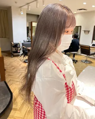 ロング カラー ヘアアレンジ ARIA💎縮毛矯正 ブリーチ💎複雑履歴のヘアスタイル