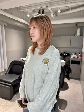 ミディアム レイヤーカット 古川洋之のヘアスタイル