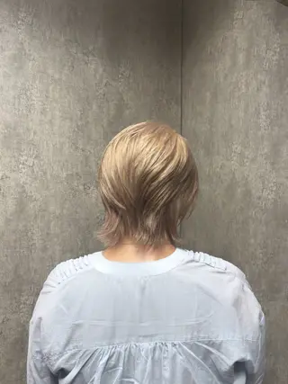 ショート カラー 店長 ハイトーン× 髪質改善/舘野 涼太のヘアスタイル