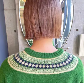 ショート カラー 暖色カラー/ピンク カラー/HARUKAのヘアスタイル