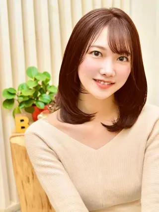 ミディアム 撮影モデル募集中☆ オグリヤスエのヘアスタイル