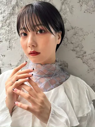 ショート カラー 岡安優太 顔まわり似合せが得意のヘアスタイル
