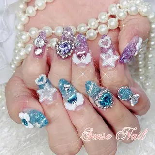 ネイル ロング カラー パーマ ヘアアレンジ メンズ 🎀Sense Nail渋谷店🎀のネイルデザイン