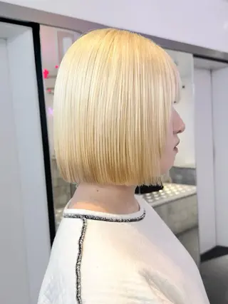 ミディアム カラー ヘアアレンジ 顔周りカット×透明感 カラー💫AINAのヘアスタイル