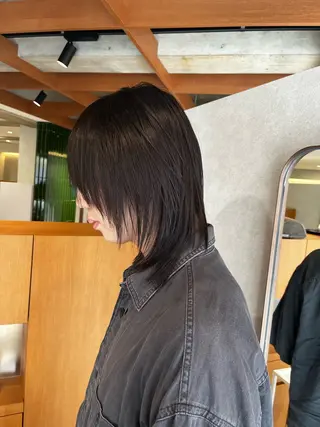 ミディアム パーマ メンズ ニュアンスパーマ/ レイヤー/茶屋町のヘアスタイル