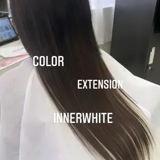 ロング カラー エクステ🩵ブリーチ 韓国ヘア🩵KAEのヘアスタイル