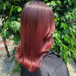 ロング カラー マンツーマン女性 美容師 奏のヘアスタイル
