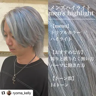 ミディアム カラー メンズ 🩷Eny terrace🩷のヘアスタイル