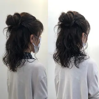 ヘアアレンジ ツノガイ エリのヘアスタイル