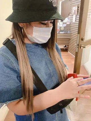 ロング カラー 羽エクステ🩷 🤍まき🤍のマツエク・マツパデザイン