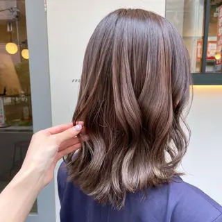 ミディアム カラー 顔まわりcut🌿 Hinakoのヘアスタイル